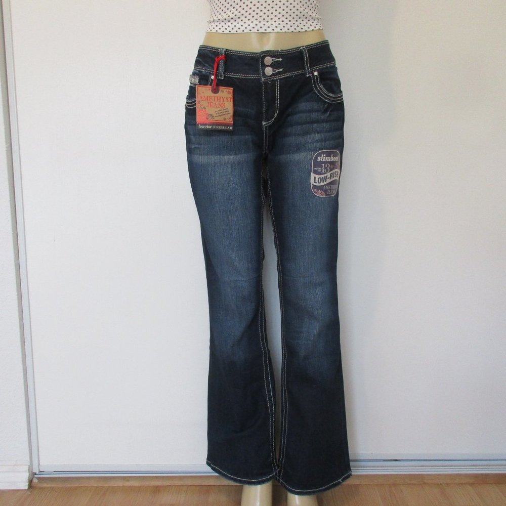 🌸SOLD🌸 New AMETHYST Jeans Size 13 Low Rise Boot Cut Denim - Picture 2 of 12